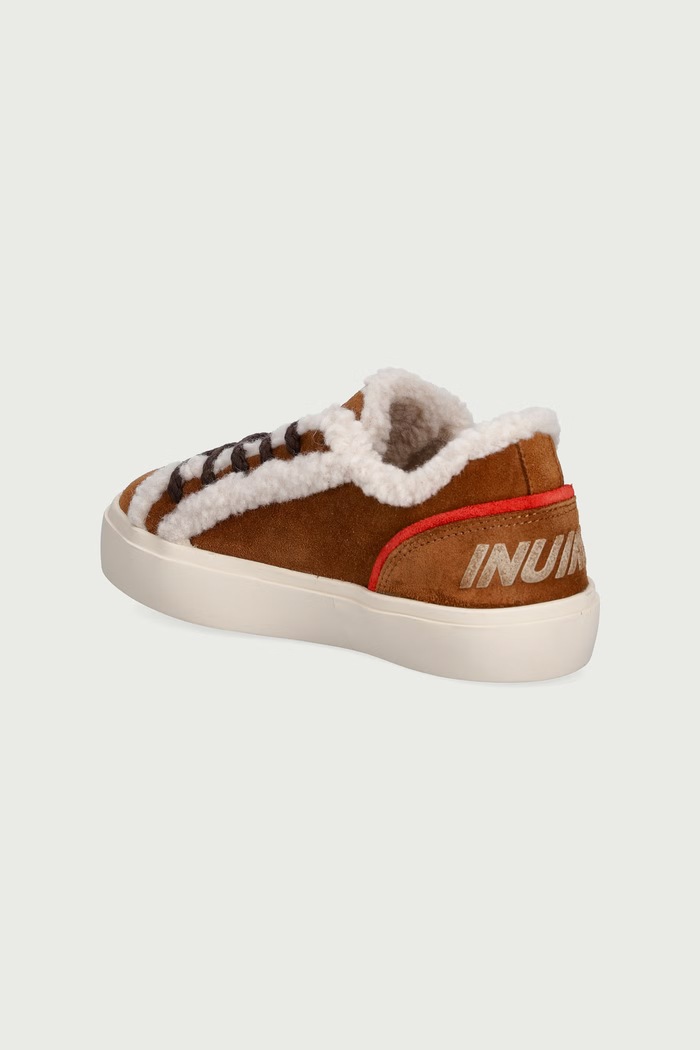 Dječaci Inuikii LILA SHEARLING LACE UP za djecu od brušene kože 3001.001.0111.30.32. smeđa