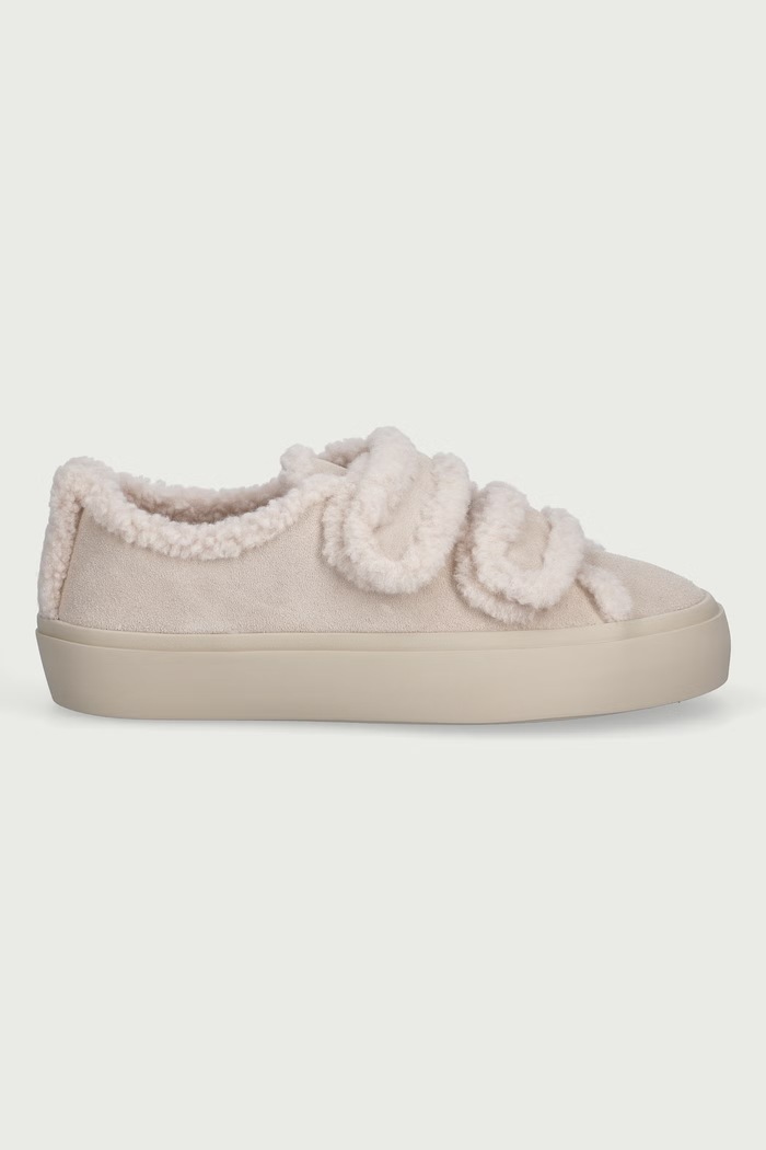 Inuikii SHEARLING LOW VELCRO PASTELLE tenisice za djecu od brušene kože 3001.001.0091.33.38. bež AW26