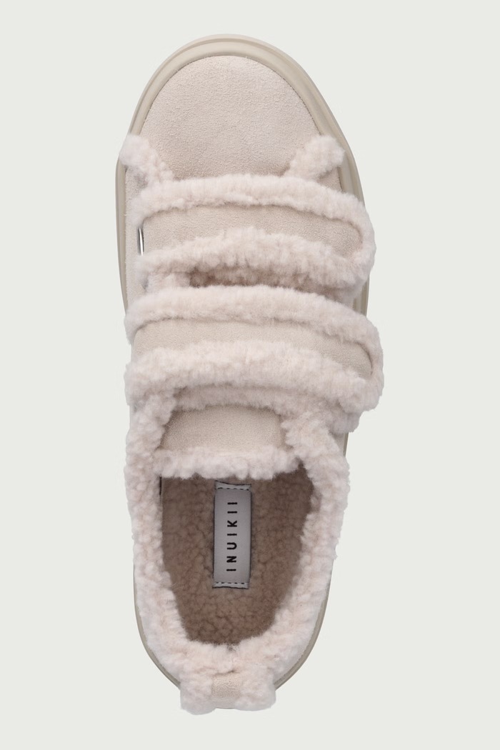 SHEARLING LOW VELCRO PASTELLE tenisice za djecu od brušene kože Inuikii 3001.001.0091.33.38. bež