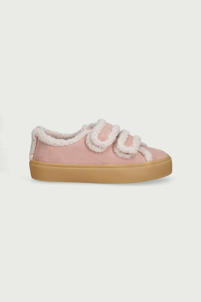 Inuikii SHEARLING LOW VELCRO PASTELLE tenisice za djecu od brušene kože 3001.001.0091.33.38. roza AW26