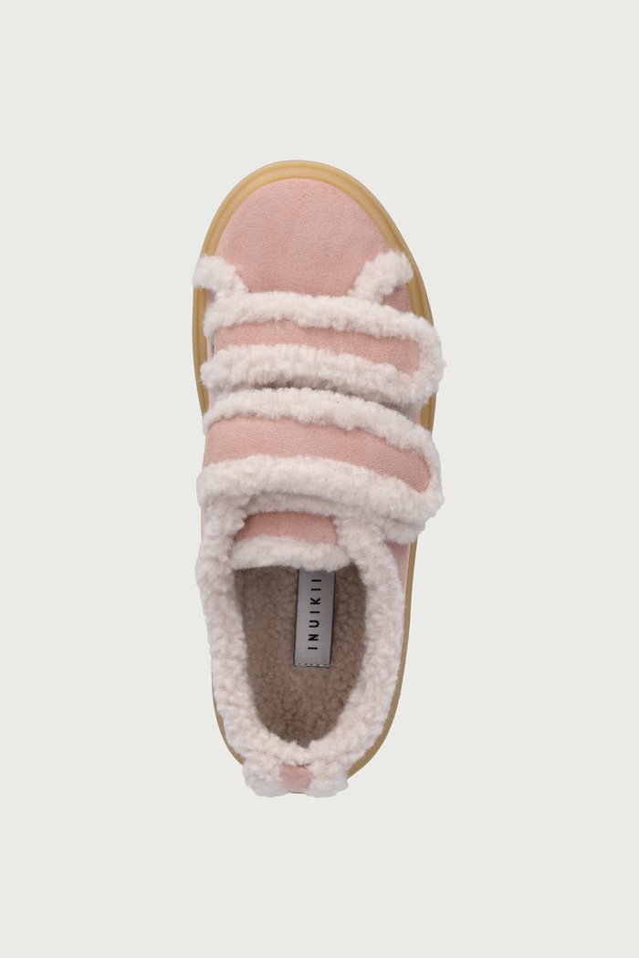 SHEARLING LOW VELCRO PASTELLE tenisice za djecu od brušene kože Inuikii 3001.001.0091.33.38. roza