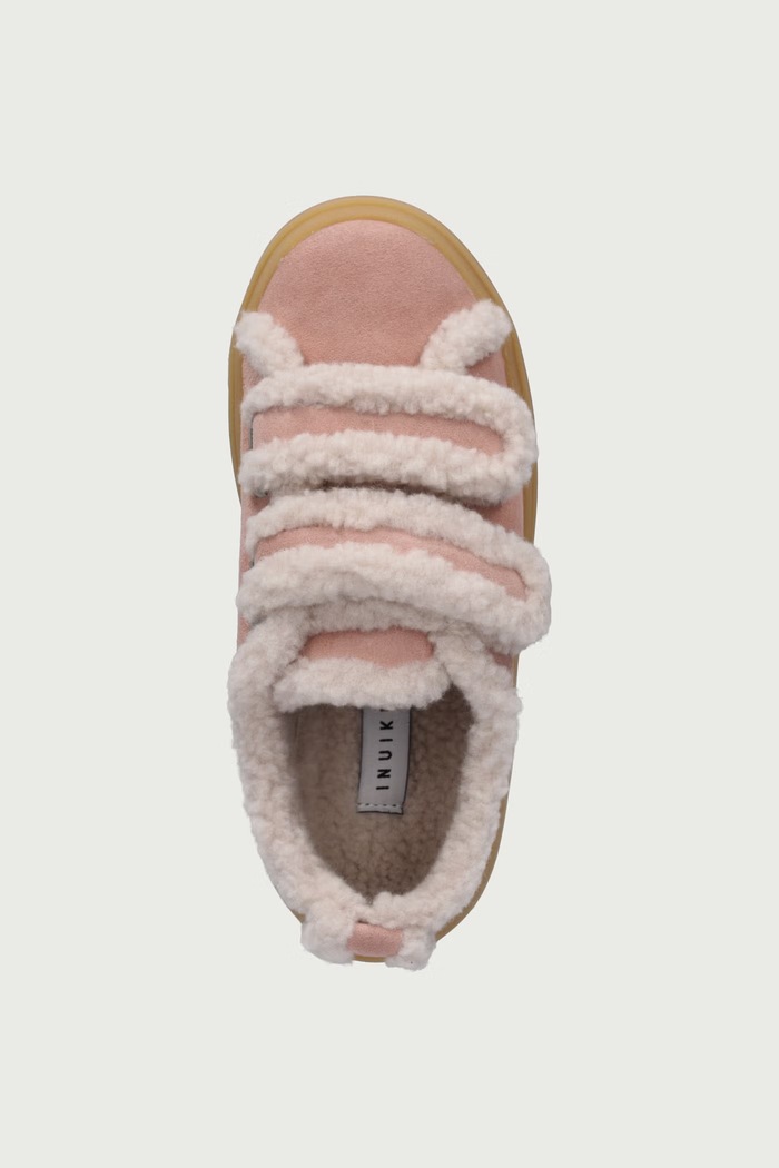 SHEARLING LOW VELCRO PASTELLE sneakers detské semišové Inuikii 3001.001.0091.30.32. ružová