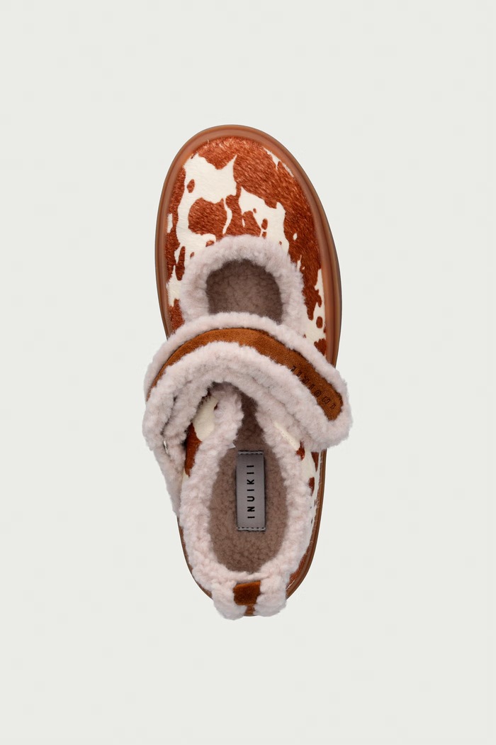 Cipele za djecu od kože SHEARLING M.J. COW SUEDE Inuikii 3012.001.0021.33.38. smeđa