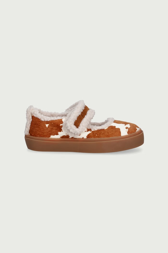 Inuikii Polčevlji otroški usnjeni SHEARLING M.J. COW SUEDE 3012.001.0021.30.32. rjava AW26