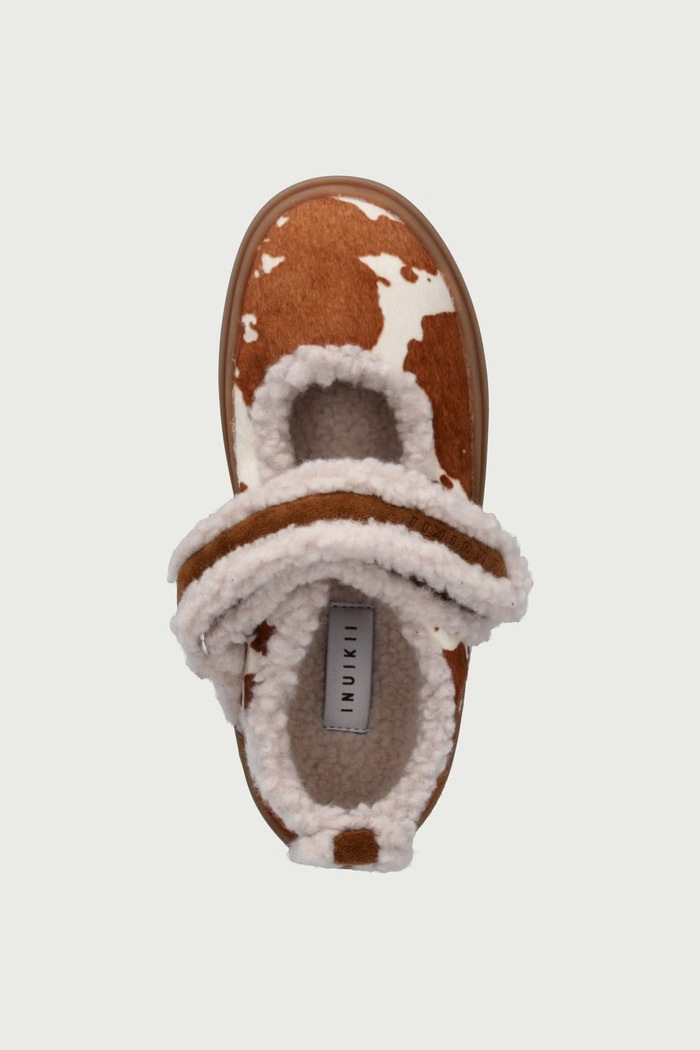 Polčevlji otroški usnjeni SHEARLING M.J. COW SUEDE Inuikii 3012.001.0021.30.32. rjava