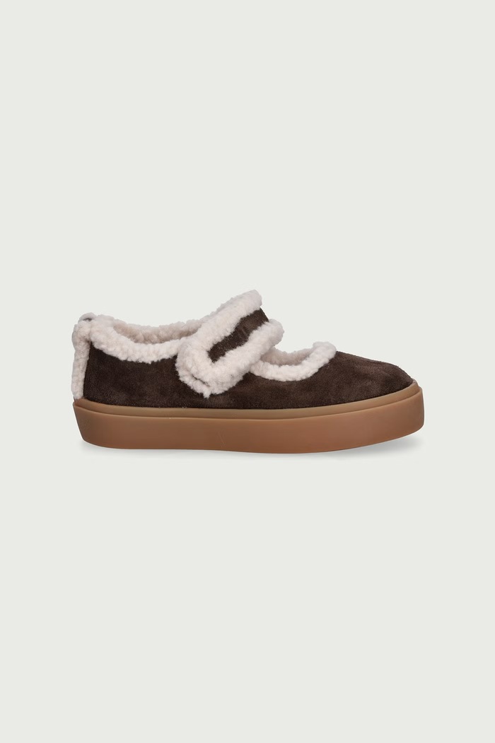 Inuikii Tenisky detské semišové SHEARLING M.J. 3012.001.0011.30.32. hnedá AW26