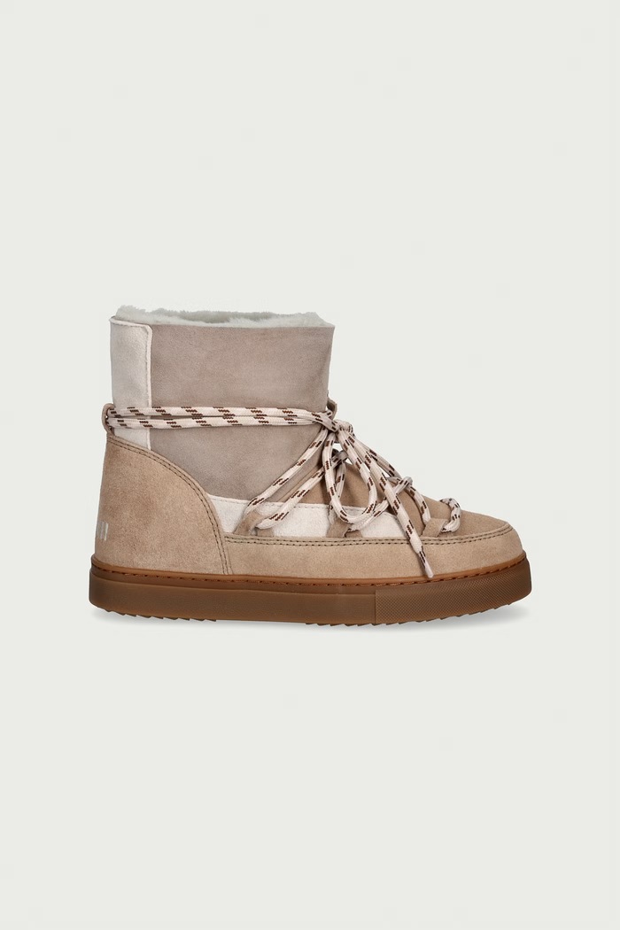 Inuikii Stivali da neve per bambini in scamoscio PATCHWORK 3001.003.0073 beige AW26