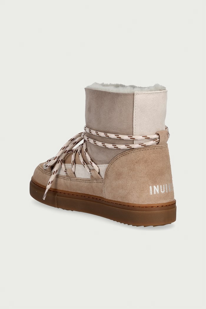 BIMBA Inuikii Stivali da neve per bambini in scamoscio PATCHWORK 3001.003.0073 beige