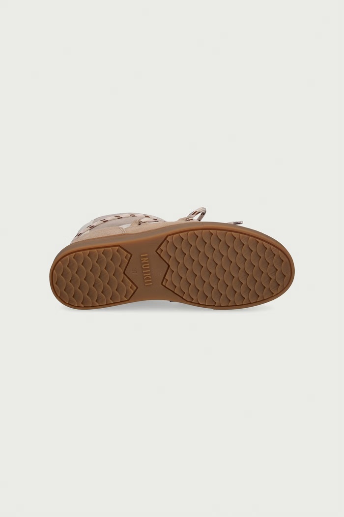 Stivali da neve per bambini in scamoscio PATCHWORK Inuikii beige 3001.003.0073