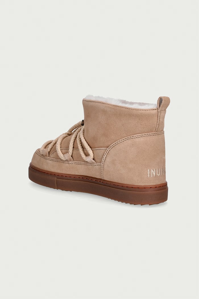 Chłopiec Inuikii Śniegowce dziecięce zamszowe CLASSIC LOW 3001.001.0022 beżowy