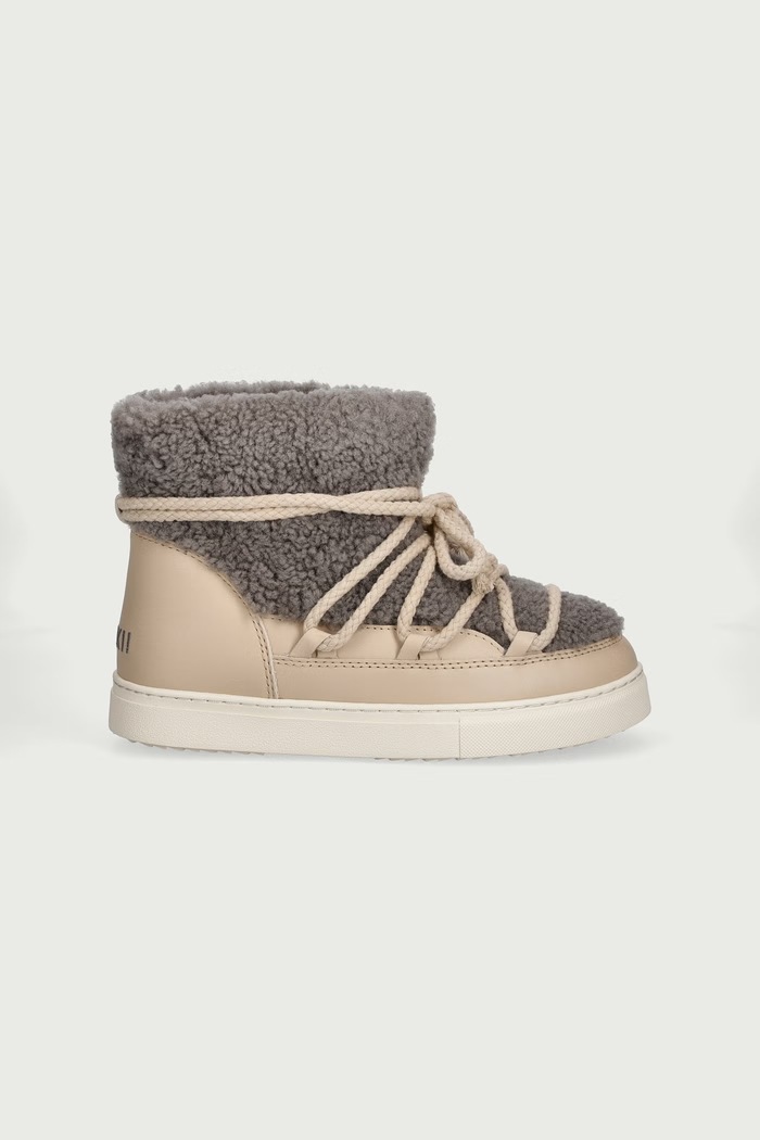 Inuikii Zimske čizme za djecu od kože CURLY 3001.003.0033 smeđa AW26