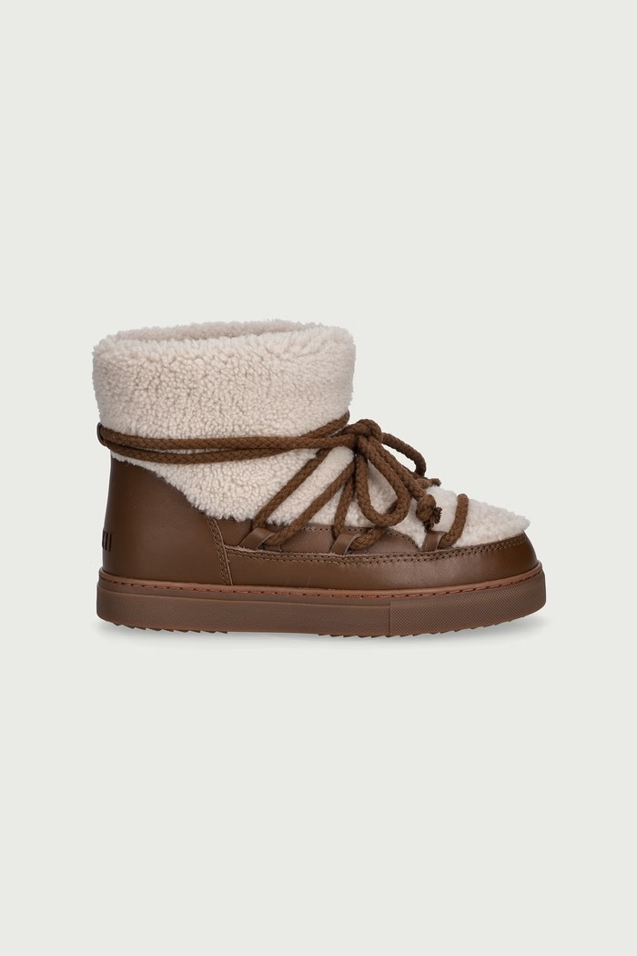 Inuikii Снігові чоботи дитячі шкіряні CURLY 3001.003.0033 коричневий AW26