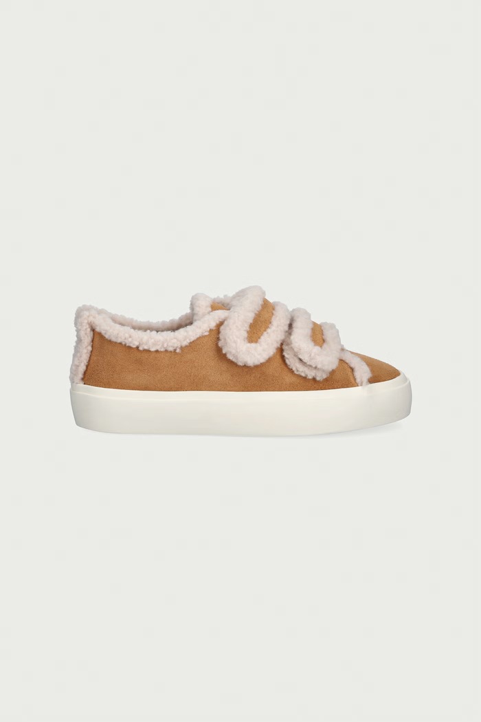 Inuikii SHEARLING LOW VELCRO sneakers detské semišové 3001.001.0051.33.38. béžová AW26