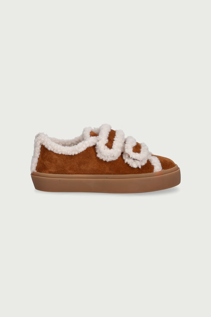 Inuikii SHEARLING LOW VELCRO sneakers detské semišové 3001.001.0051.30.32. hnedá AW26