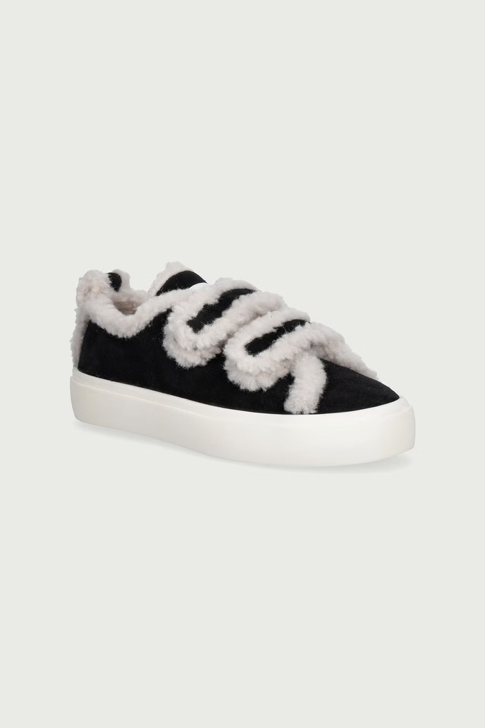 Inuikii SHEARLING LOW VELCRO маратонки за деца от велур черен 3001.001.0051.30.32.