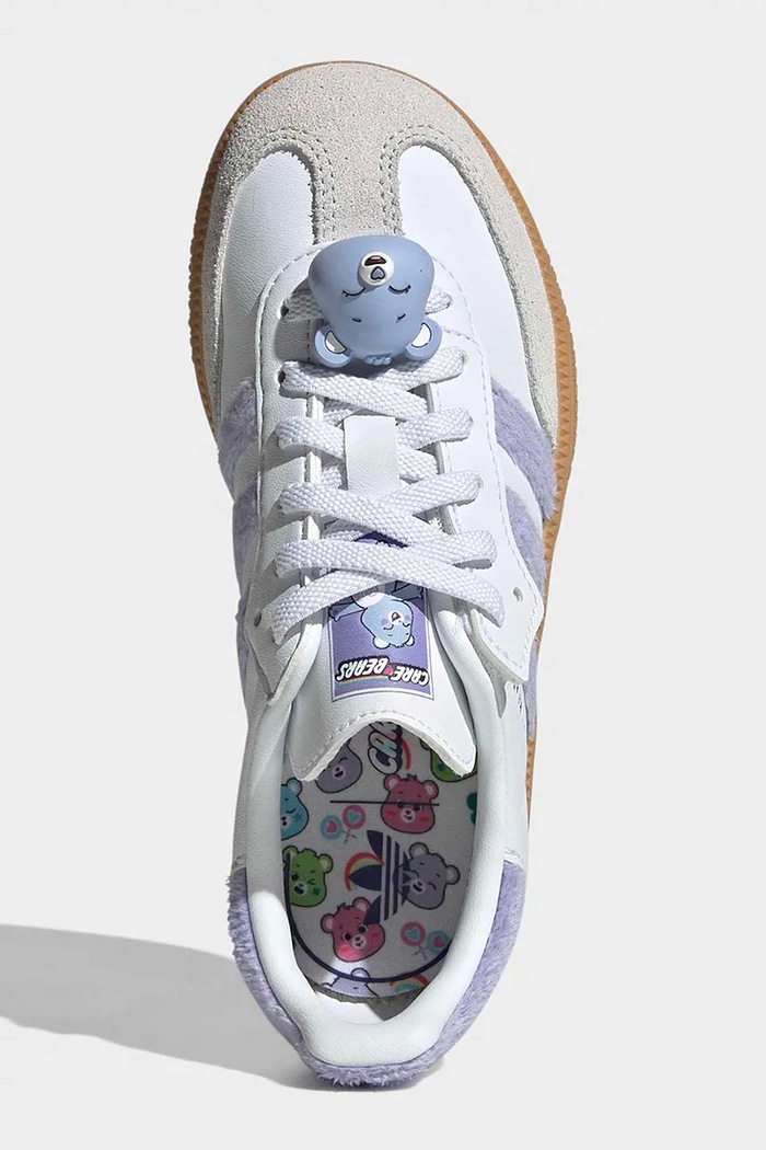 SAMBA OG sneakers detské kožené adidas Originals fialová KK2162