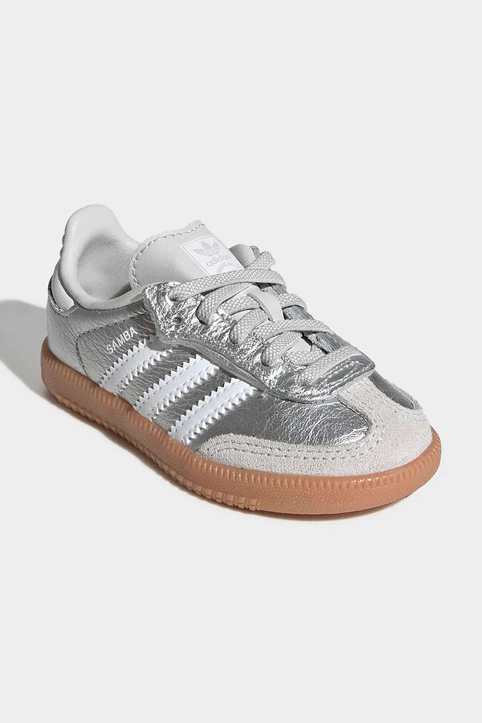 adidas Originals SAMBA OG tenisice za bebe od kože KK2346 srebrna AW26