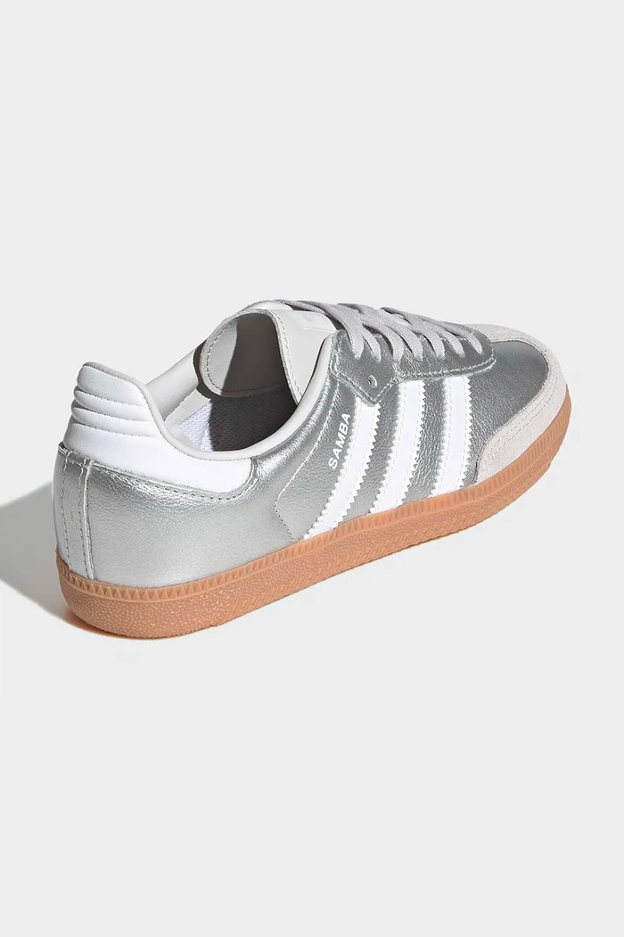 Deklice adidas Originals SAMBA OG superge otroške usnjene KK2327 srebrna