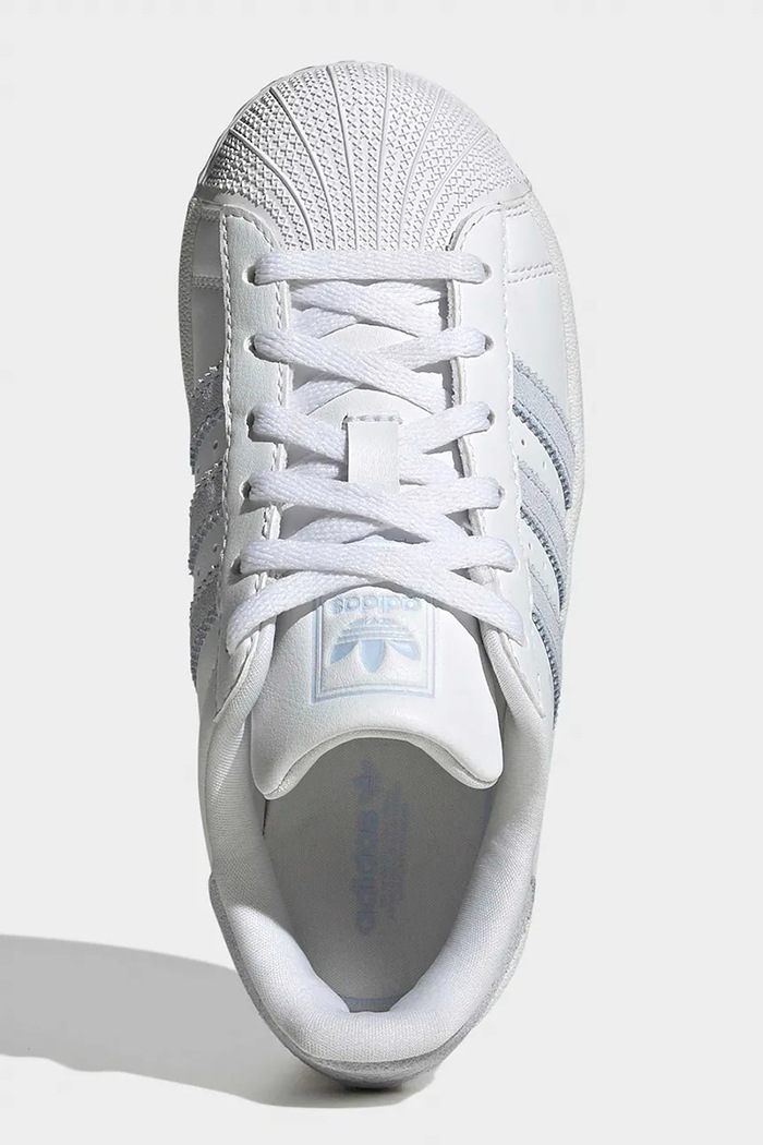 adidas Originals SUPERSTAR II sneakers boty dětské semišové LA7697 bílá