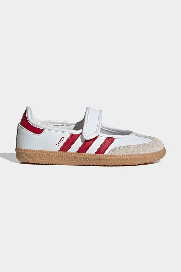 adidas Originals SAMBA JANE μπαλαρίνες Παιδικές δερμάτινες λευκό KJ2658