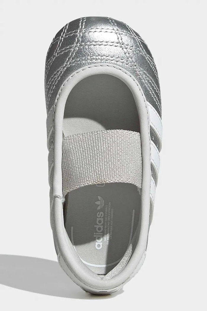 adidas Originals TAEKWONDO sneakers παιδικά δερμάτινα KJ8244 ασημί