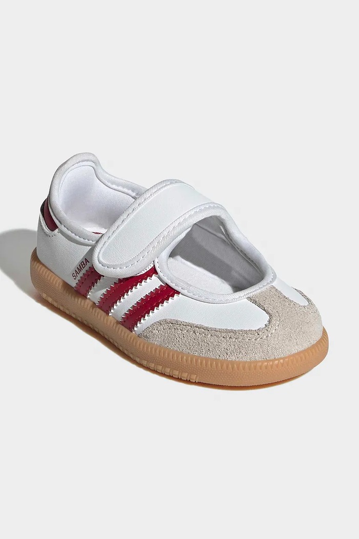 adidas Originals SAMBA JANE sneakersy dziecięce skórzane KJ2659 biały AW26