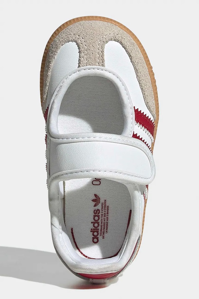 SAMBA JANE sneakersy dziecięce skórzane adidas Originals biały KJ2659