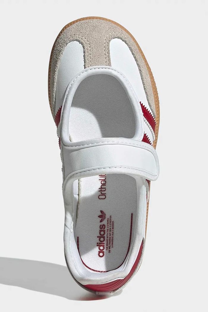 adidas Originals SAMBA JANE μπαλαρίνες Παιδικές δερμάτινες KJ2660 λευκό