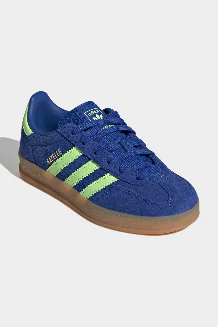 adidas Originals GAZELLE INDOOR sneakers boty dětské semišové KJ2302 modrá AW26