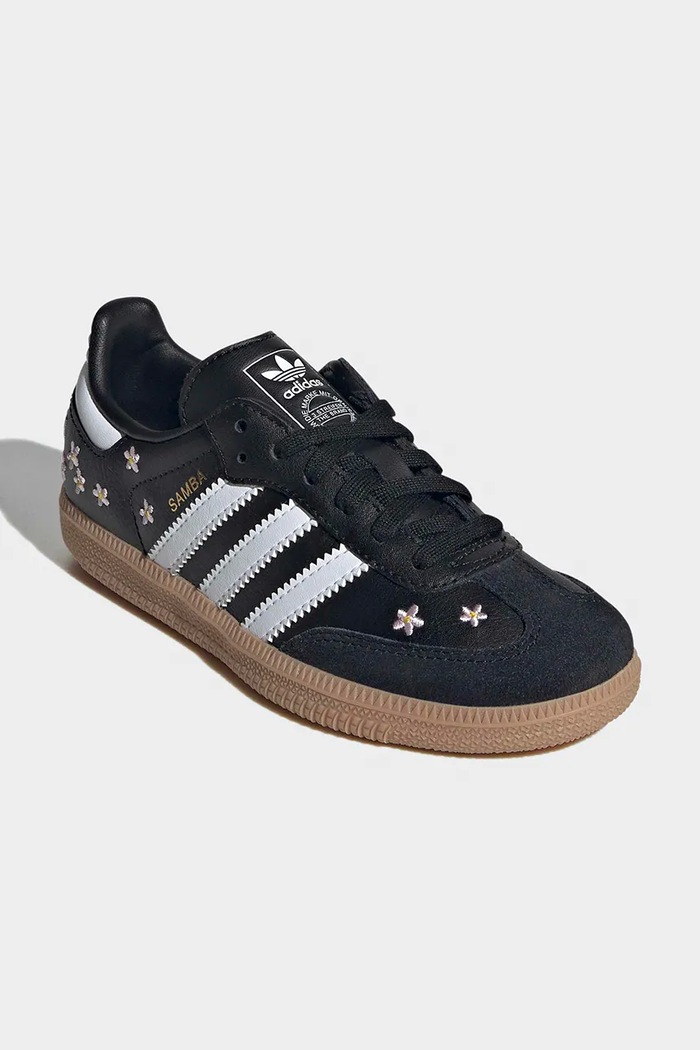adidas Originals SAMBA OG sneakers detské kožené KK3387 čierna AW26