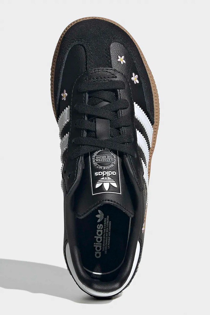 adidas Originals SAMBA OG sneakers detské kožené KK3387 čierna
