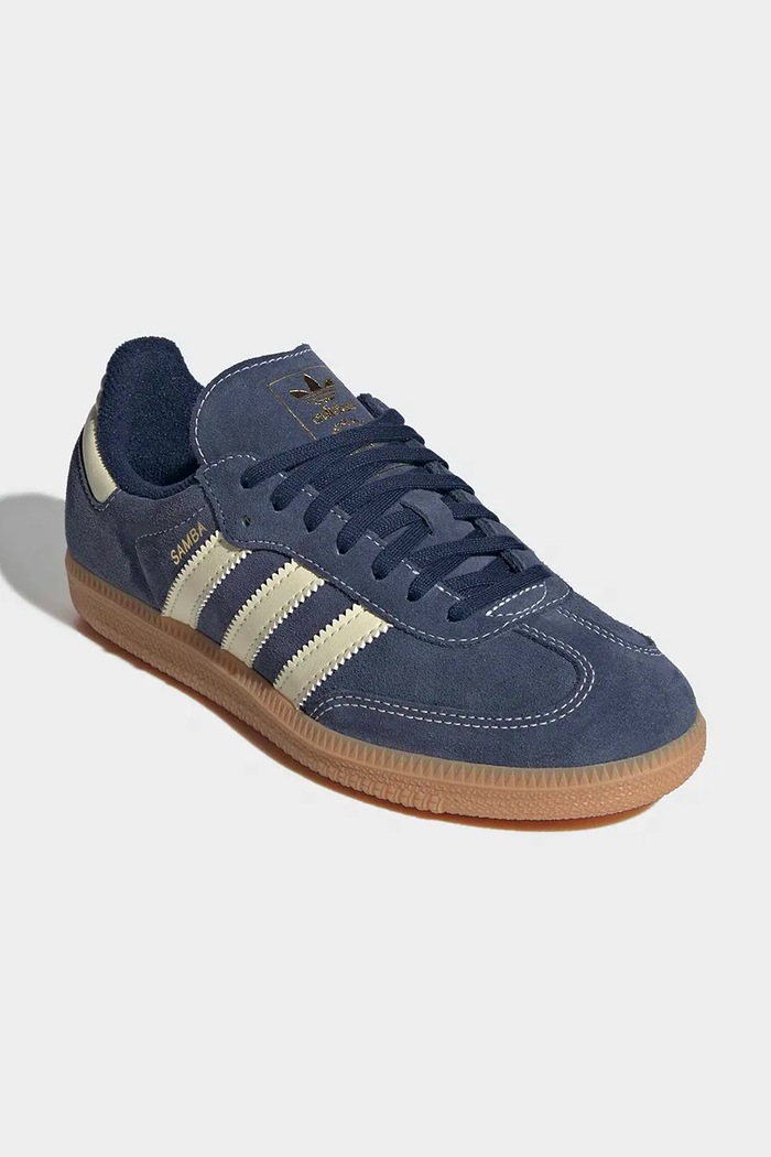 adidas Originals SAMBA OG sneakers detské semišové KH9784 tmavomodrá AW26