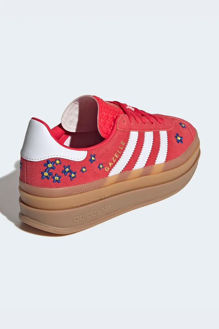 Dječaci adidas Originals GAZELLE BOLD tenisice za djecu od brušene kože KI0374 crvena