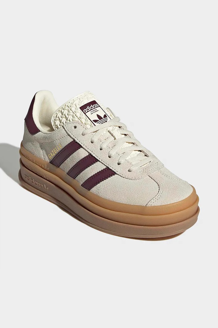 adidas Originals GAZELLE BOLD sneakers detské kožené KI4559 béžová AW26
