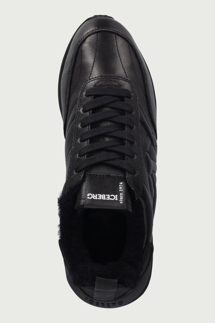 Hyper sneakersy męskie skórzane Iceberg IU18100D czarny