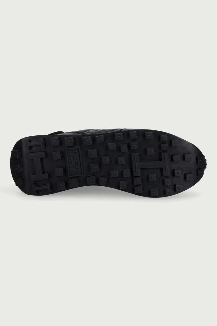 Hyper sneakersy męskie skórzane Iceberg czarny IU18100D