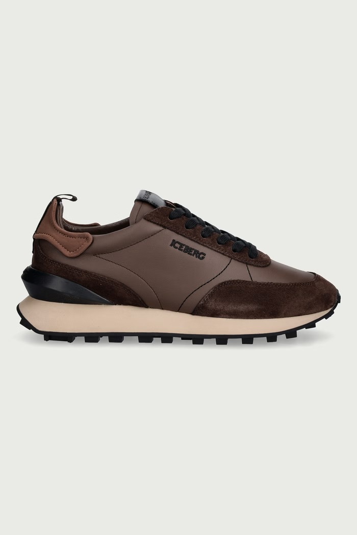Iceberg Hyper sneakers pánske kožené IU188303 hnedá AW26