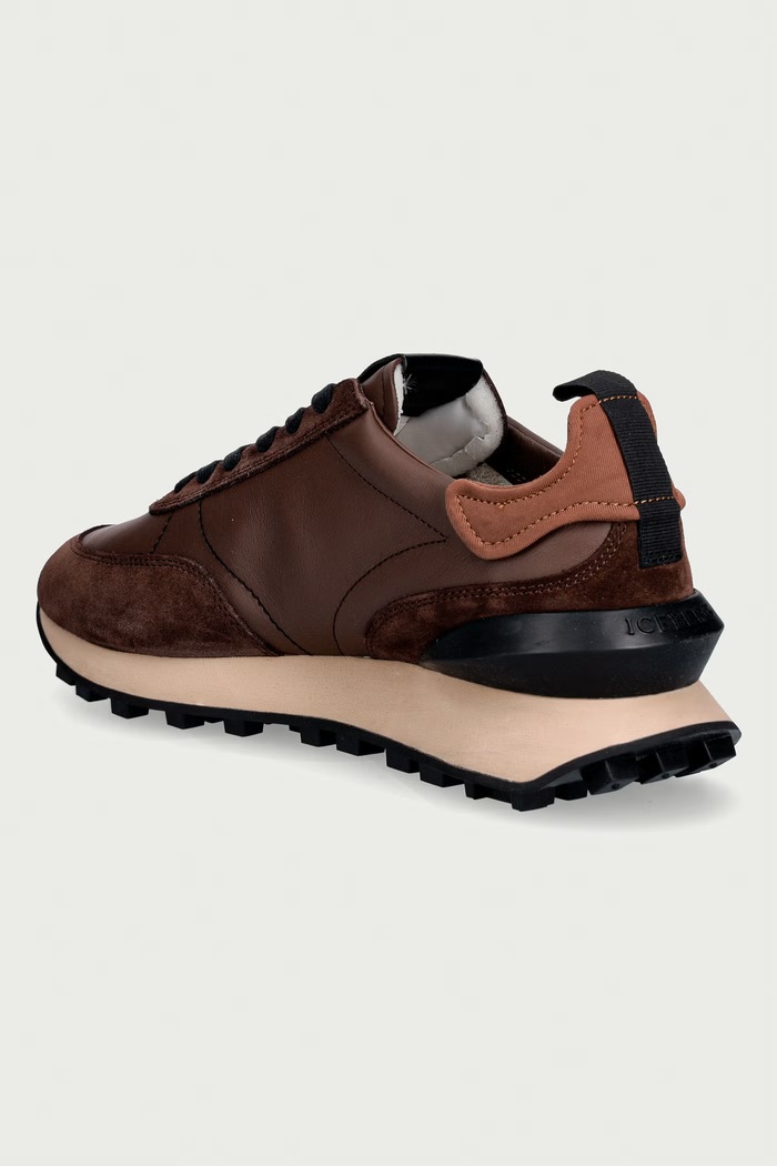 Obuwie Iceberg Hyper sneakersy męskie skórzane IU188303 brązowy