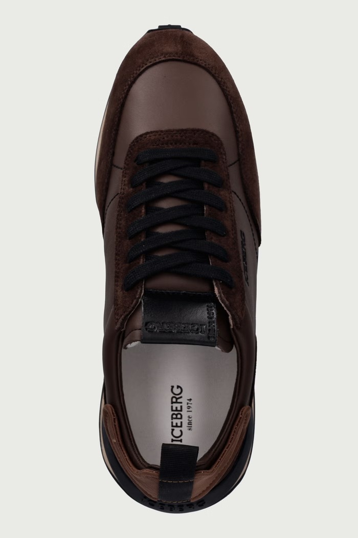 Hyper sneakers pánske kožené Iceberg IU188303 hnedá