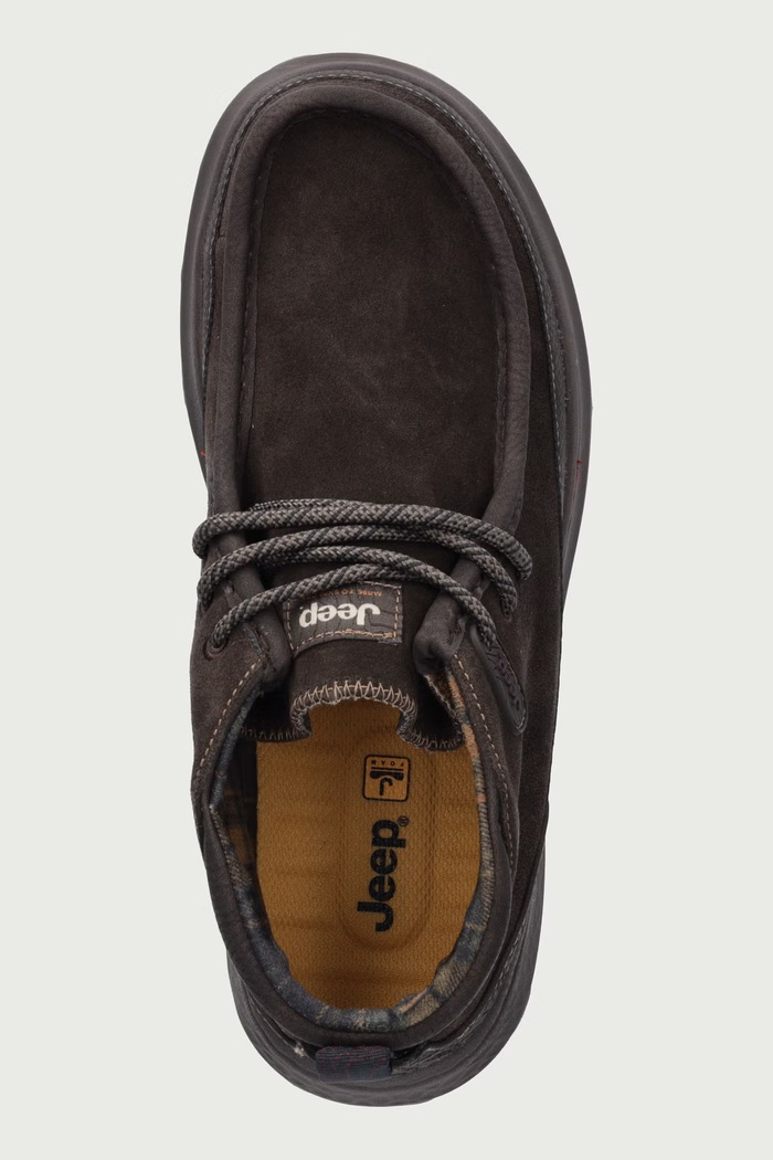 KAUAI WALLA MID sneakers ανδρικά δερμάτινα Jeep JM62021A καφέ