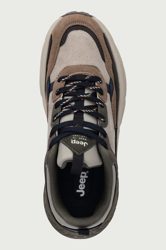 GROOVE sneakersy męskie Jeep JM62080A beżowy