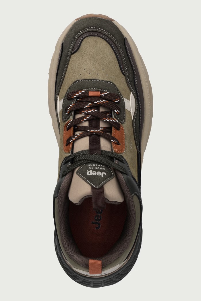 GROOVE sneakersy męskie Jeep JM62080A zielony