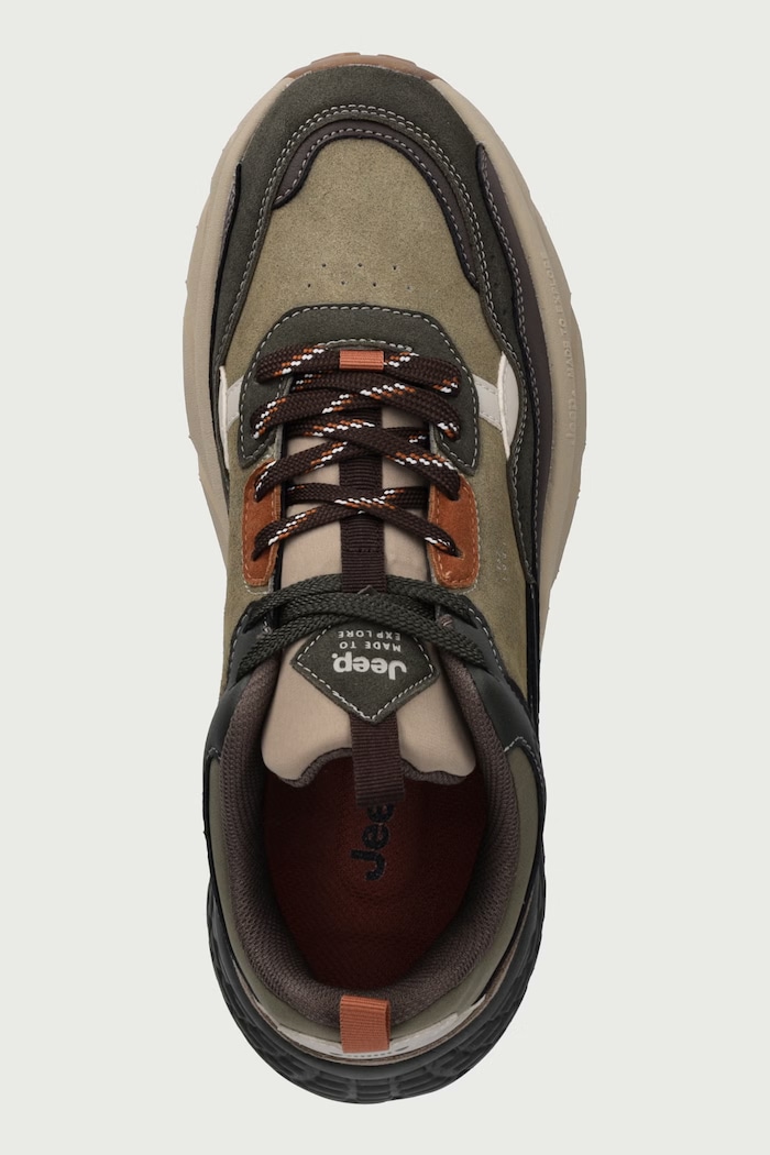 GROOVE sneakersy męskie Jeep JM62080A zielony