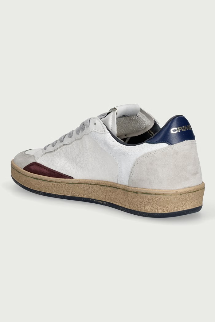 Obuwie Crime London CHELSEA sneakersy męskie skórzane 10201AA9.10 biały
