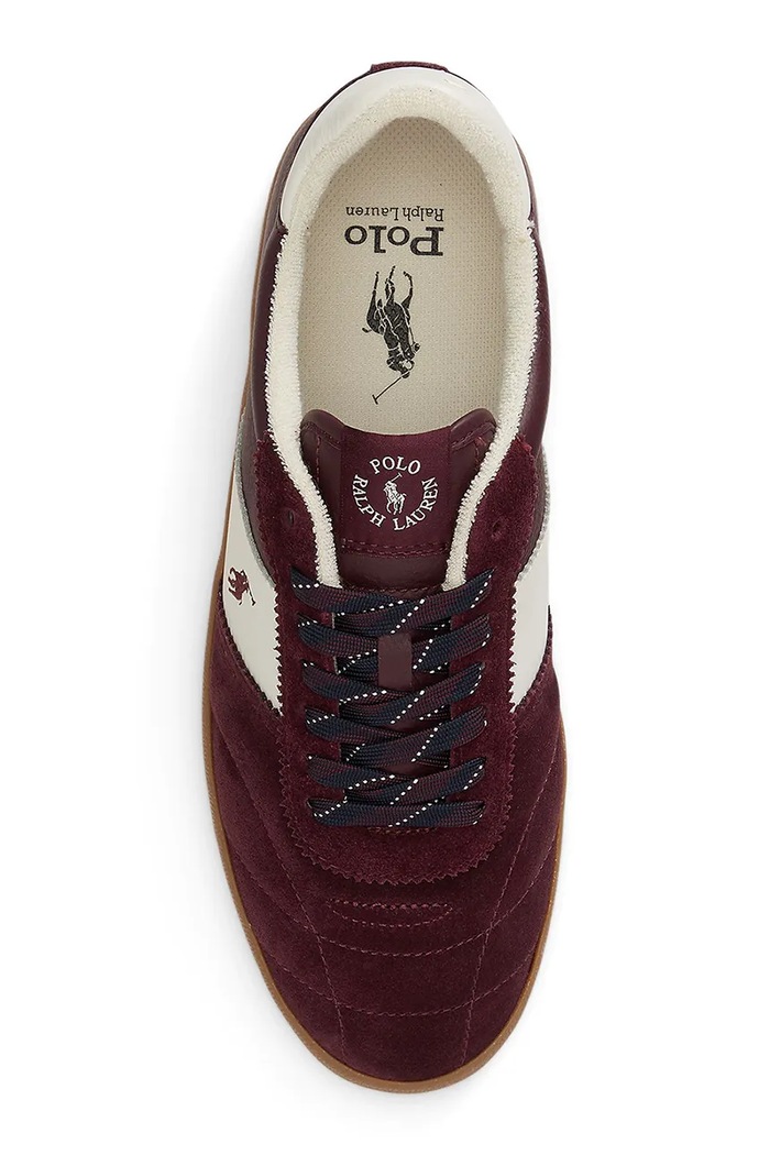Sneakersy sportowe męskie skórzane Polo Ralph Lauren 816P15847003 bordowy