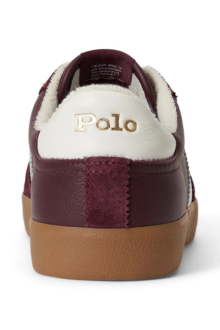 Sneakersy sportowe męskie skórzane Polo Ralph Lauren bordowy 816P15847003