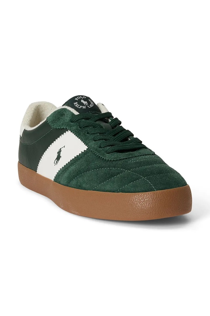 Obuwie Polo Ralph Lauren Sneakersy męskie skórzane 816P15847001 zielony