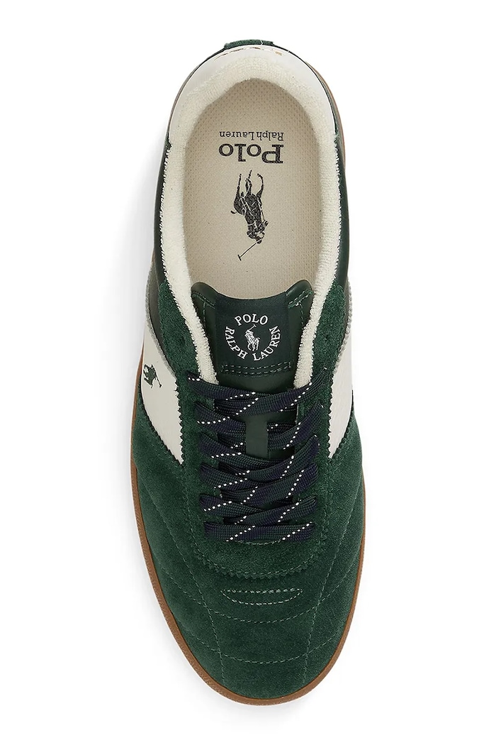 Sneakersy męskie skórzane Polo Ralph Lauren 816P15847001 zielony