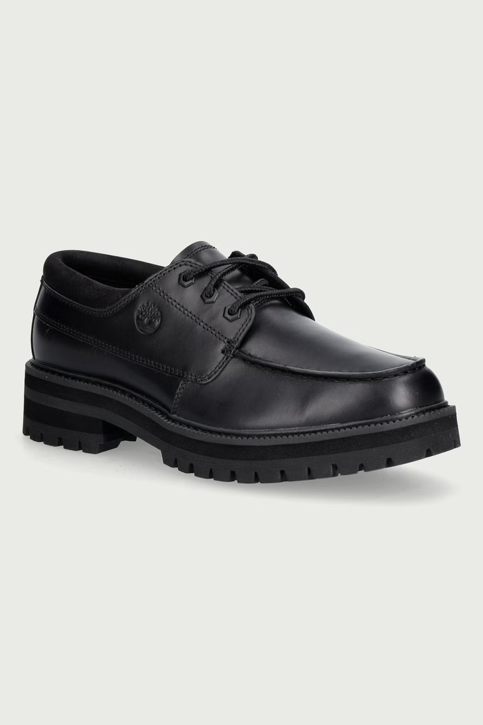 Timberland Britton Drive Lace Up μοκασίνια Ανδρικά δερμάτινα μαύρο TB0A42KGW021