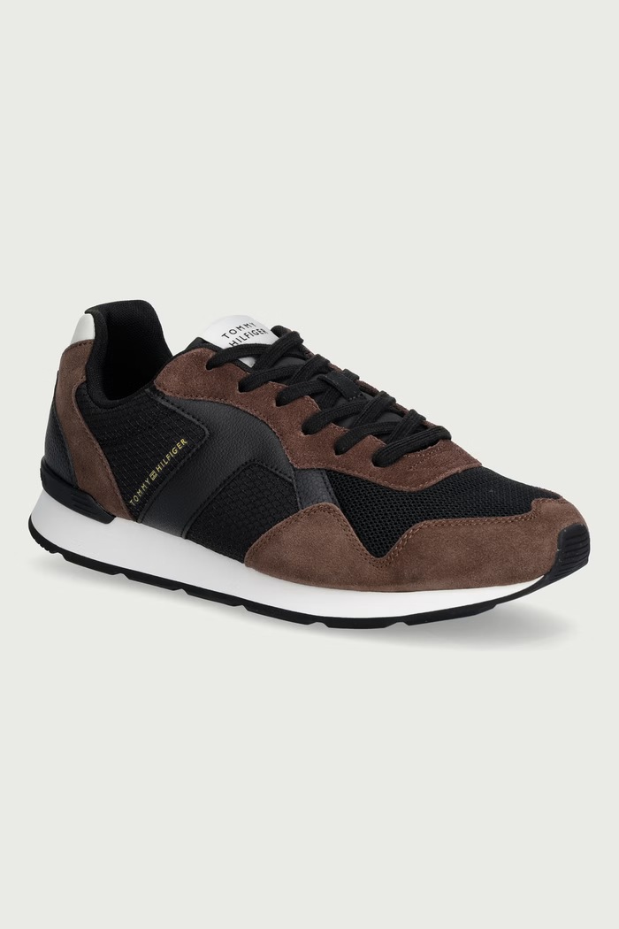 Tommy Hilfiger T HILFIGER CORE MIX RUNNER sneakersy męskie brązowy FM0FM06001
